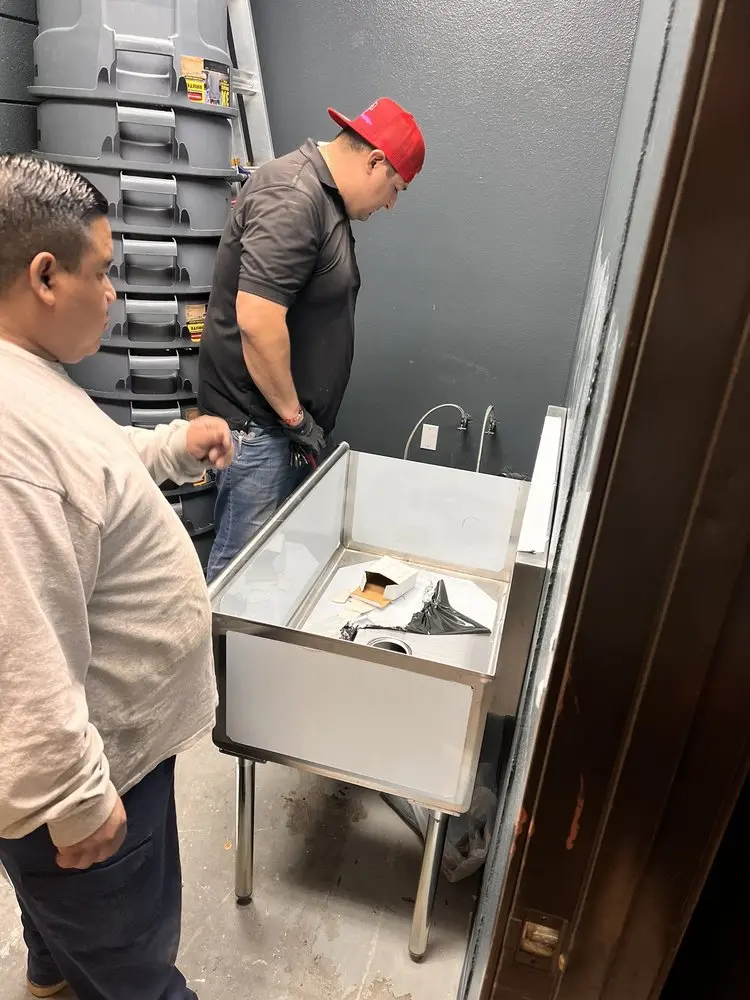 Commercial plumbing and sink installation in Fort Worth